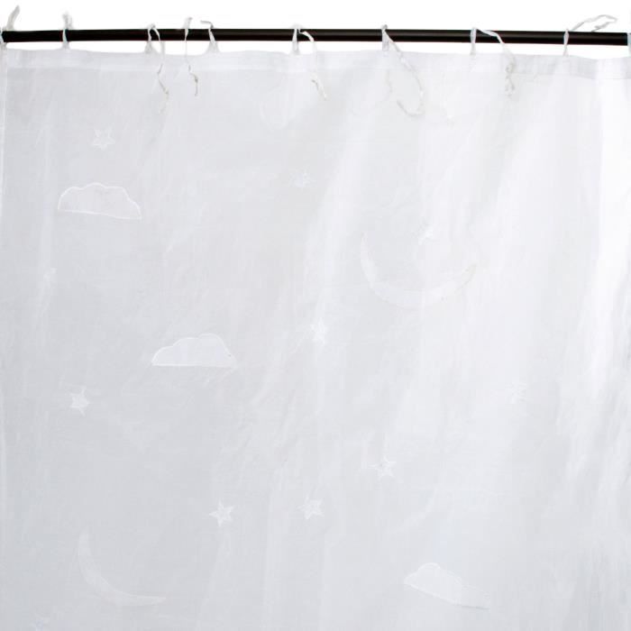 Voilage FARANDOLE (110x250cm) Blanc • 100% coton