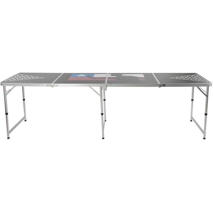 TMISHION Table pliable Table de ping-pong à bière Table de jeu pliante portable étanche pour camping BBQ Party