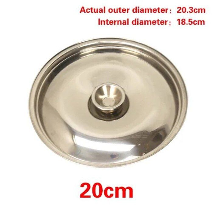 Couvercle De Poêle En Inox - 42 Cm - Haute Qualité, Résistant à La Chaleur, Poignée Confortable - Cuisson Saine Et économique - 8