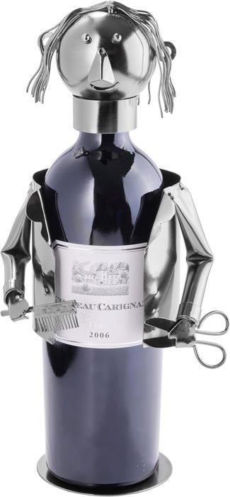 Porte-Bouteille Vin tressé métal argenté France 1920 / art