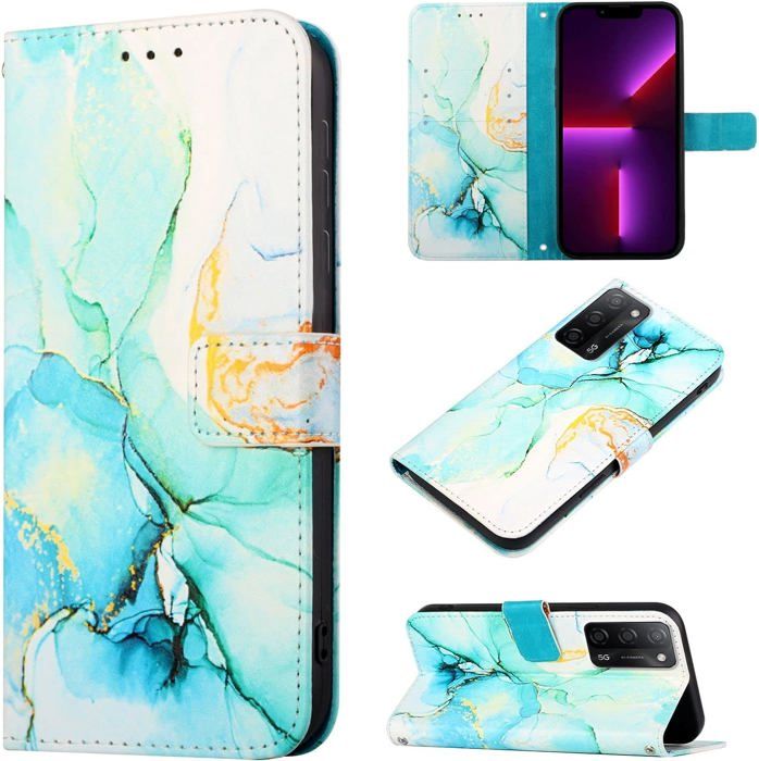 Compatibile Cover con Oppo A53s 4G,Premium Pelle PU Portafoglio Flip Libro Custodia Cover per Oppo A11S [Protezione Completa] (Nero 3D
