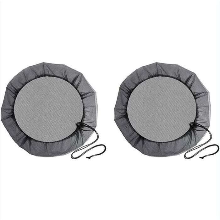 Meilleurs prix pour Filet de Protection pour Baril de Pluie Diamtre 95 cm 2 Pices avec Cordon de Serrage YYV