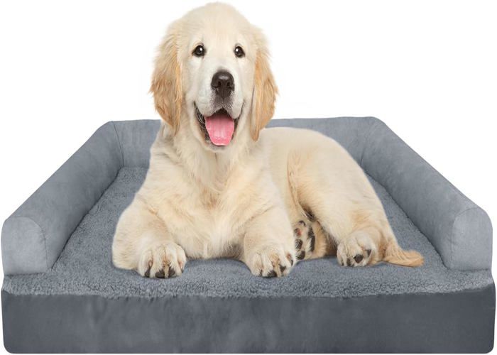 Meilleurs prix pour Panier Chien Grande Taille,Lit Pour Chien Orthopedique Panier Chien Dehoussable Lavable,Canapé Chien Avec 3 Soutiens Latéraux,Memoi
