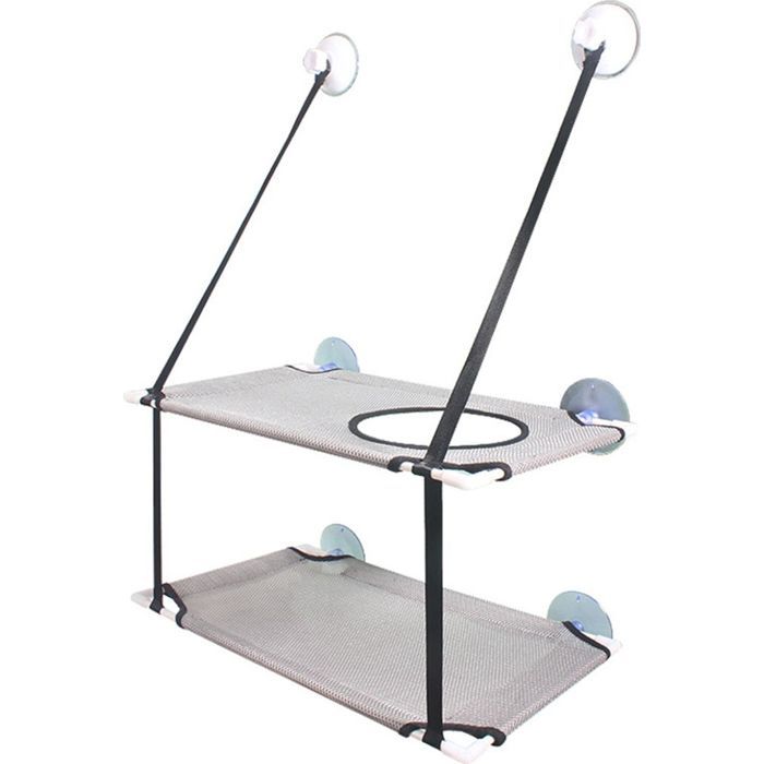 Meilleurs prix pour Siège de fenêtre pour chat hamac pour chat siège de fenêtre double pour grands chats gain de place montage sur fenêtre dur