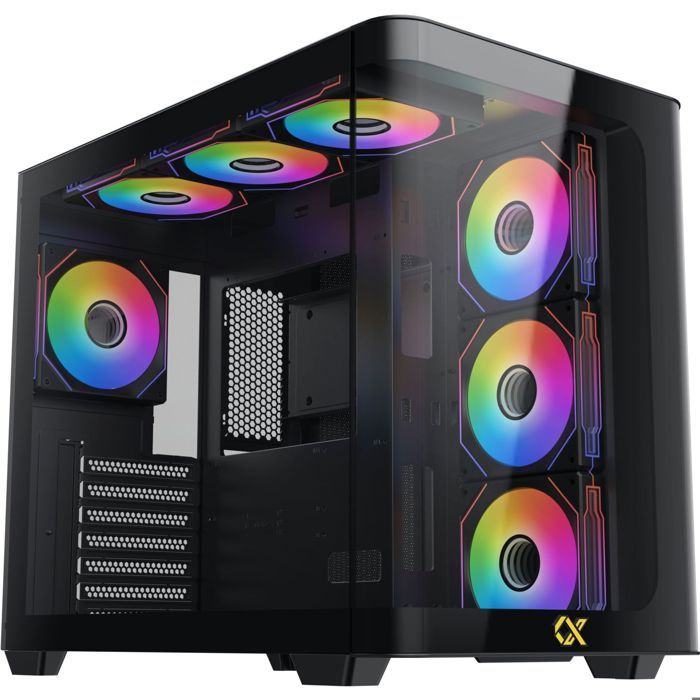 XIGMATEK Bo&icirc;tier PC -  - E-ATX Pano RGB - Panneaux vitr&eacute;s - Connectiques performantes - Refroidissement optimis&eacute; 