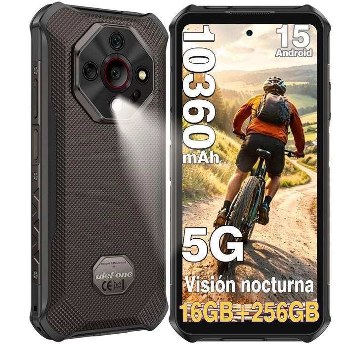 Telephone Portable Incassable 5G Ulefone Armor X16 Pro 6.56 16GO+256GO 10360mAh Smartphone Incassable 64MP Dual SIM/NFC/GPS Noir