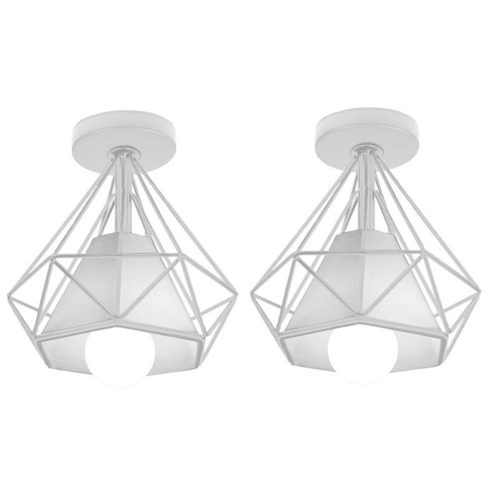 Lot De 2 Plafonniers Miniatures Ronds Pour Maison De Poupée – Déco Moderne 3x3 Cm