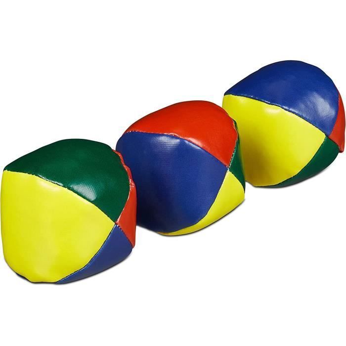 Lot De 6 Balles De Jonglage En Tissu Crocheté - Multicolores - Douces Et Résistantes - Débutants Et Enfants