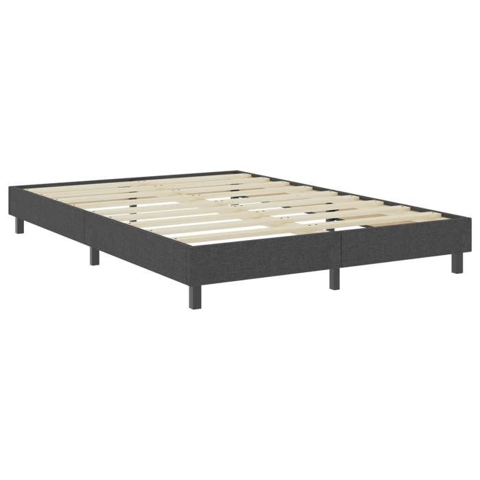 Gris 160 x 200 cm - Lit métal - stables et durable - Sommier à lattes de lit Gris Tissu 160x200 cm 001_173986 Gris 160 x 200 cm - Lit métal - stables et durable - Sommier à lattes de lit Gris Tissu 160x200 cm 001_173986