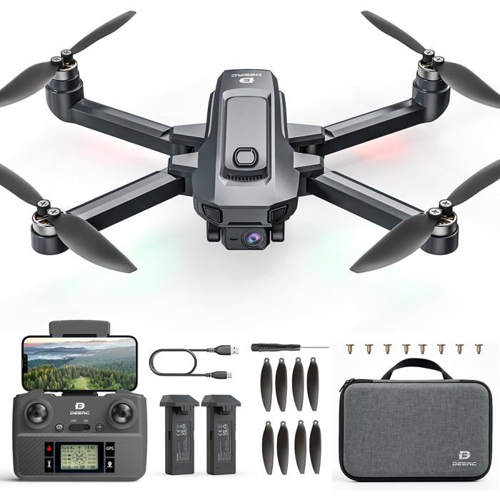 Drone 4K GPS Double Caméra 5G Moteur Brushless Fibre Carbone Évitement Obstacles Suivi Vol Longue Distance Vidéo HD Photographie - Jeux - Jouets