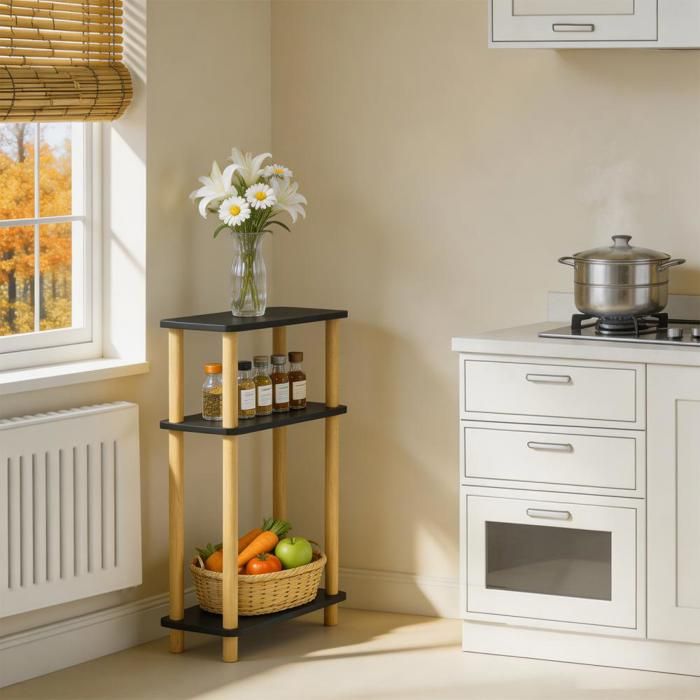 ViYi.Meuble Dappoint Étroit - Bouts De Canapé - Pour Canapé Espaces Réduits Salon Chambre Cuisine Balcon - Noir