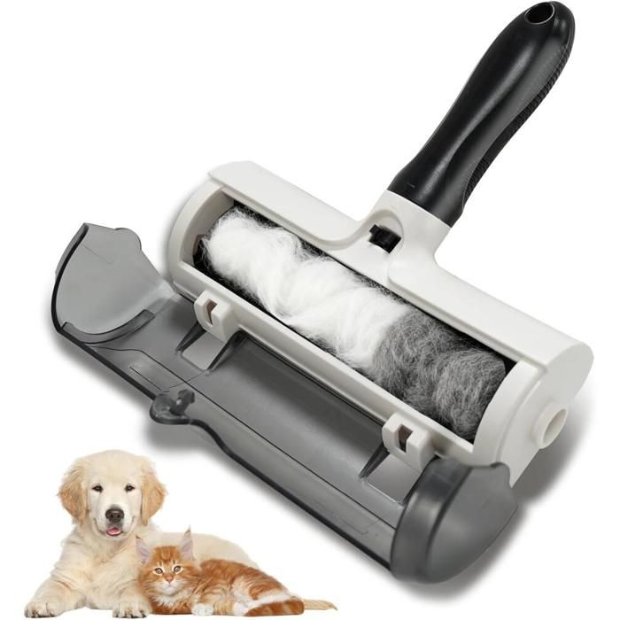 Rouleau anti-peluches réutilisable pour poils danimaux – Extra collant et lavable pour meubles canapé tapis et voiture