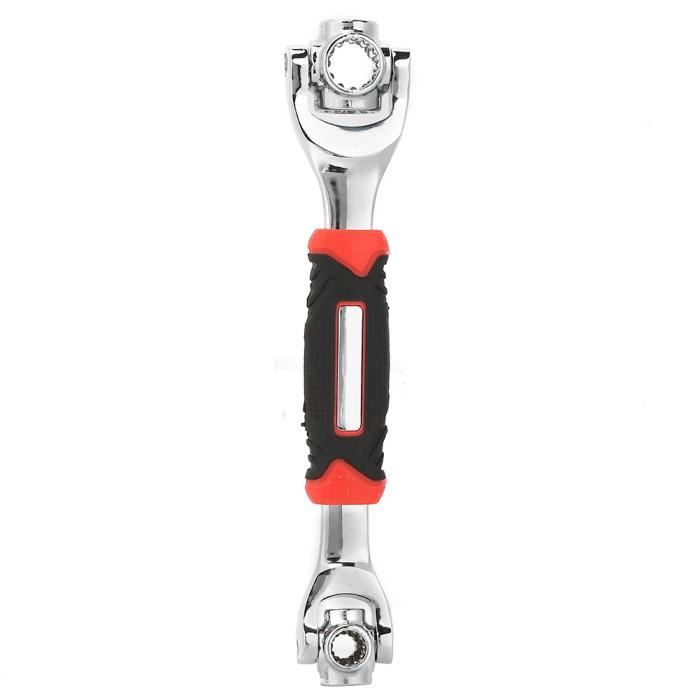 Clé Multifonction 8 En 1 Pour Plomberie - Réparation Évier, Robinet & Chauffe-Eau, Plastique Rouge - 3