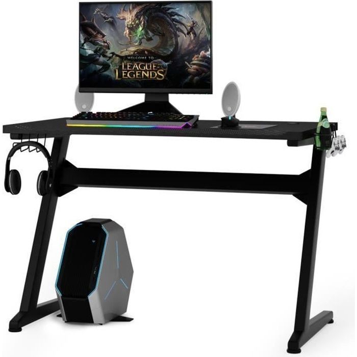 Costway Bureau Gamer Gaming Table De Bureau Informatuque Pieds Reglables Porte Ecouteurs Porte Gobelet 2 Crochets Tapis De Souris Achat Vente Bureau Bureau Gaming Soldes Sur Cdiscount Des Le 20 Janvier Cdiscount