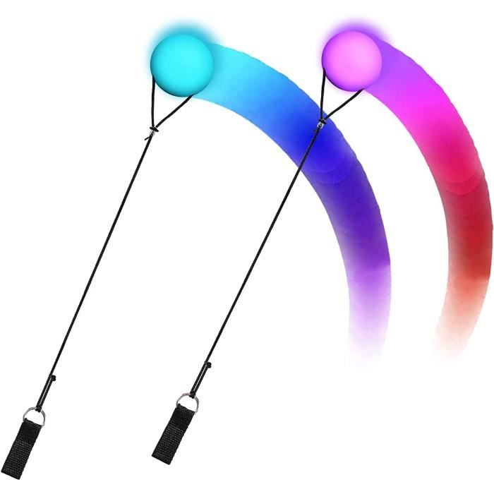 Lot De 2 Balles LED Poi Lumineuses XEERUN – Jonglage Et Spectacle Lumineux