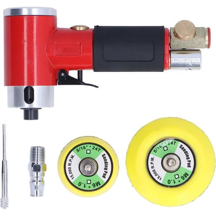 Mini Ponceuse d'angle d'air, Mini Ponceuse Excentrique 16000 TR/Min Outil Polisseuse Rotative d
