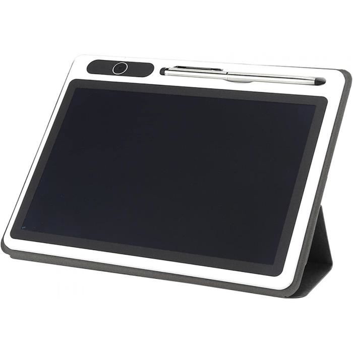Tablette Écriture LCD 9 Pouces – Bloc-Notes Électronique Avec Étui Cuir, Effaceur Intégré, Idéal Études, Réunions, Dessin Enfants & Adultes (Noir)