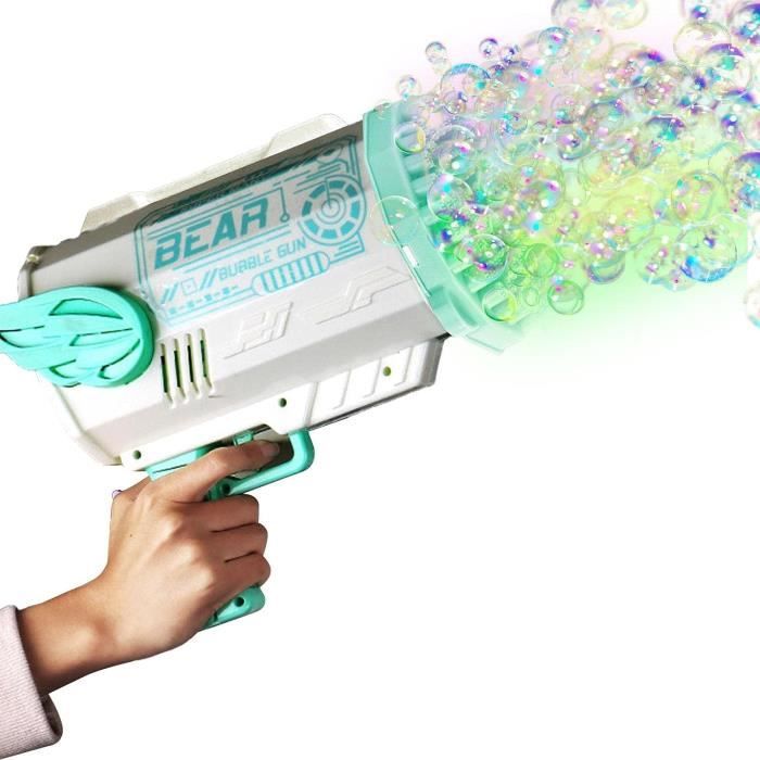 Machine à Bulles Automatique Portable - 20,000 Bulles/min Avec Lumières LED - Pour Fêtes, Mariages, Extérieur - Alimentation USB Ou Piles
