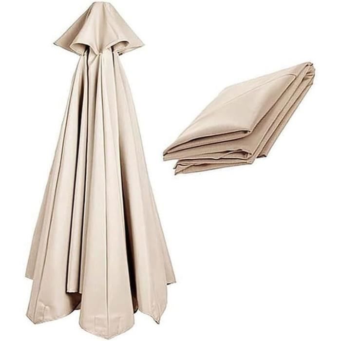 Toile De Remplacement Pour Parasol 6 Bras - Tissu Polyester 180g UV+ Imperméable - Tailles 200 à 350 Cm