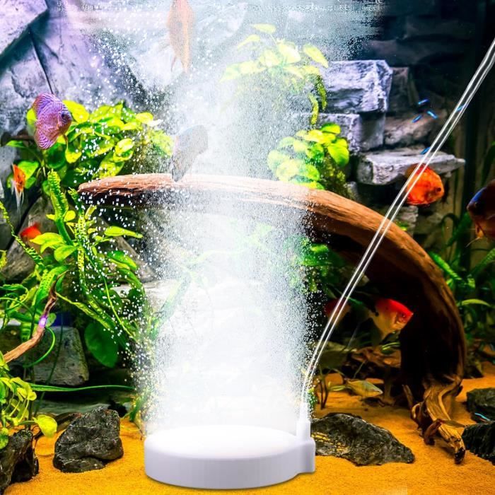 Pierre à air d'aquarium,100mm Bulleur Aquarium, Nano Diffuseur de Bulles Silencieux Pierre à Oxygène pour Aquarium avec Accessoires