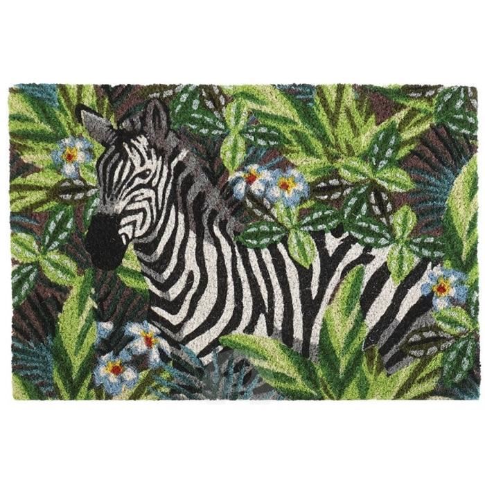 paillasson fibre coco zebre animal sauvage achat vente paillasson cdiscount