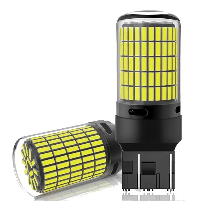 Ampoules T20 LED W21/5W Blanc 6000K 144smd canbus pour feu de jour -  Cdiscount Auto