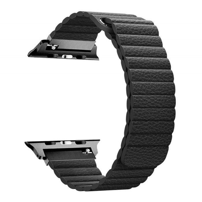 Bracelet Pour Votre Apple Watch Series 4 44mm Series 3 2 1 42mm En Pu Scission De La Boucle Magnetique Noir Achat Bracelet Montre Connec Pas Cher Avis Et Meilleur Prix Cdiscount