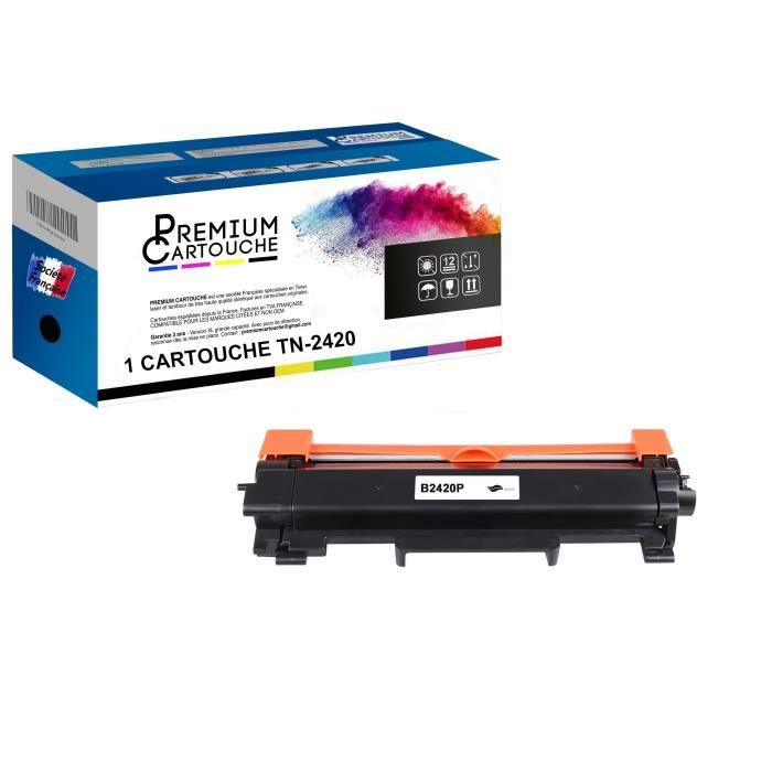 Tn2420 (3000 Pages) Cartouche De Toner Compatible 1 Noir, Pour Brother