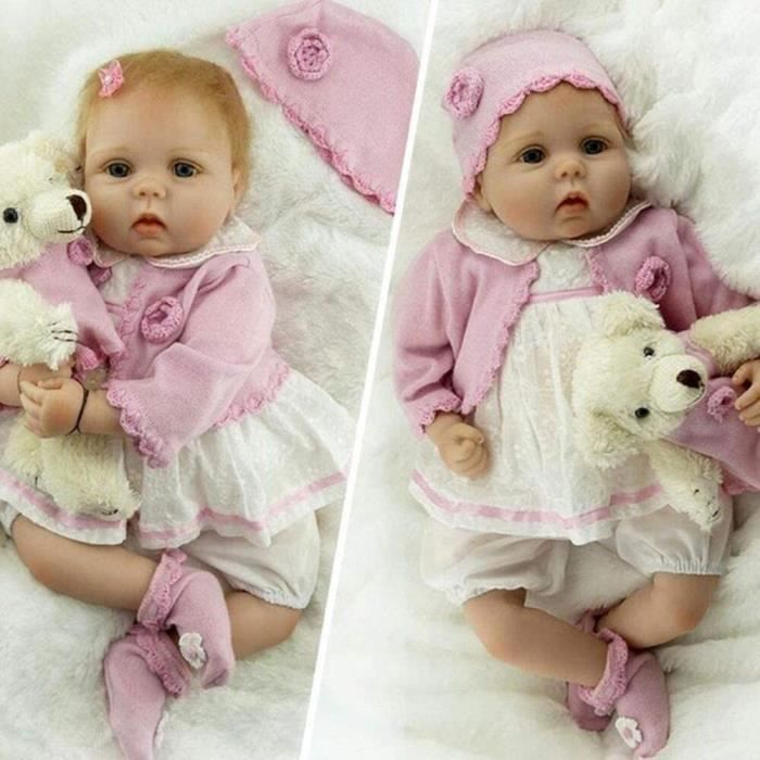 Poupees Poupons Et Accessoires Pinky Reborn 22 Pouces 55cm Tres Beau Realiste Bebe Fille Reborn Adorable Poupee Sili Cdiscount Jeux Jouets