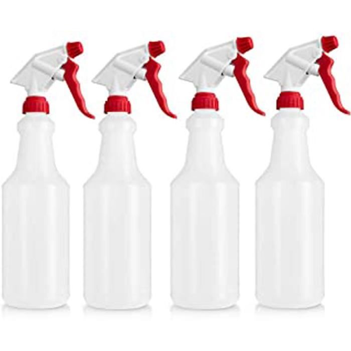 jet/spray pulvérisateurs vides avec buse réglable latelier le nettoyage flacons pulvérisateurs avec pistolet 3 flacons pulvérisateurs de 750 ml en PET par exemple pour les plantes/fleurs 