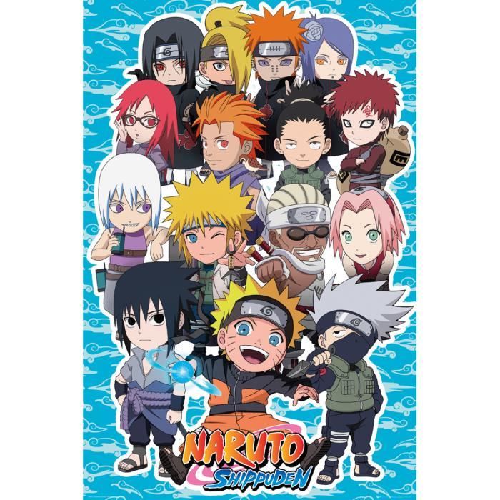 Affiche Maxi Naruto Shippuden Chibi Personnages Achat Vente