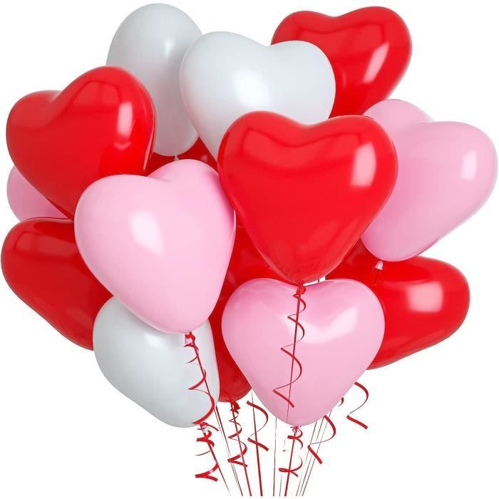 10 Ballons Latex HG95 Coeur Rouge