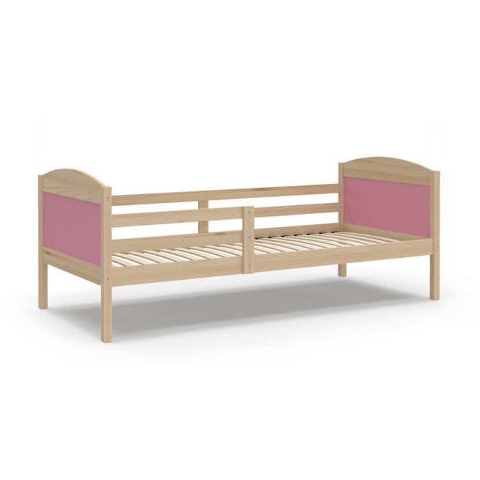 Lit Enfant Mati 90x190 Pin Pin - rose Livr&eacute; avec sommiers - Pin - rose
