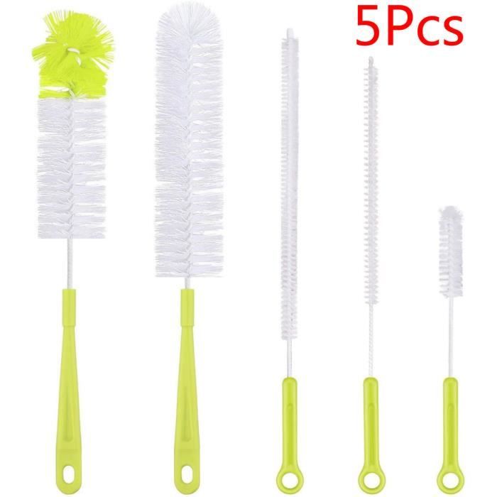Brosse Tétine Bébé Set De Nettoyage Biberon 7 Pièces - Goupillon, Brosse Tétine, Egouttoir - Boîte De Rangement Portable - Silicone Alimentaire Kit Voyage Bébé