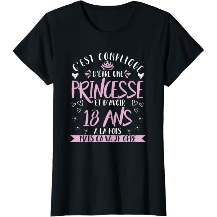 Femme Anniversaire 18 Ans Fille Cadeau Humour Drole Fete Tshirt 243 Cdiscount Beaux Arts Et Loisirs Creatifs
