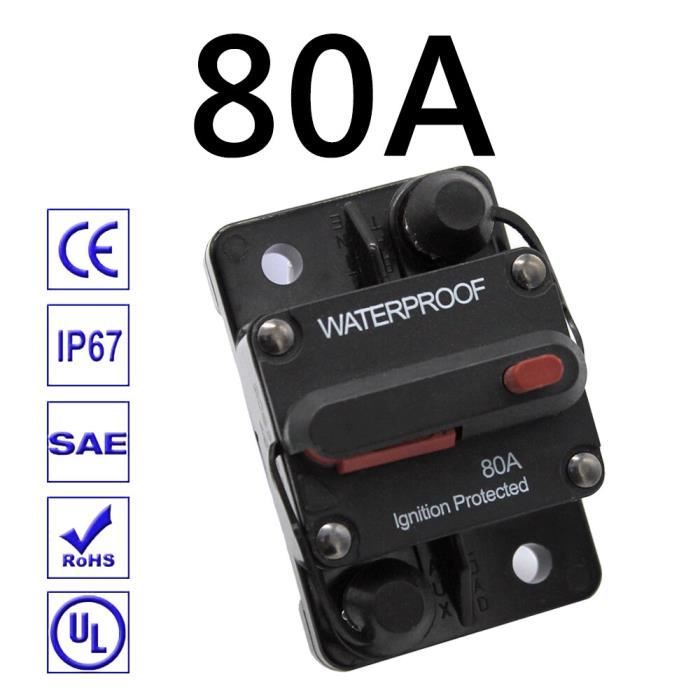 Disjoncteur Automatique Réarmable 50A Pour Voiture, Bateau - 12V-24V, Protection Contre Les Surintensités - 11