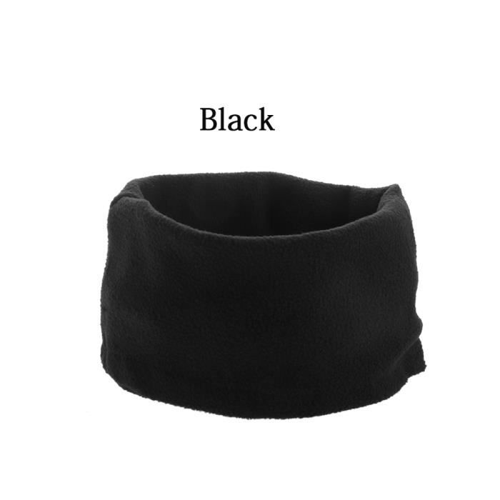 Bonnet Tube Snood Noir Cache Cou Polaire Kosd Taille unique Noir