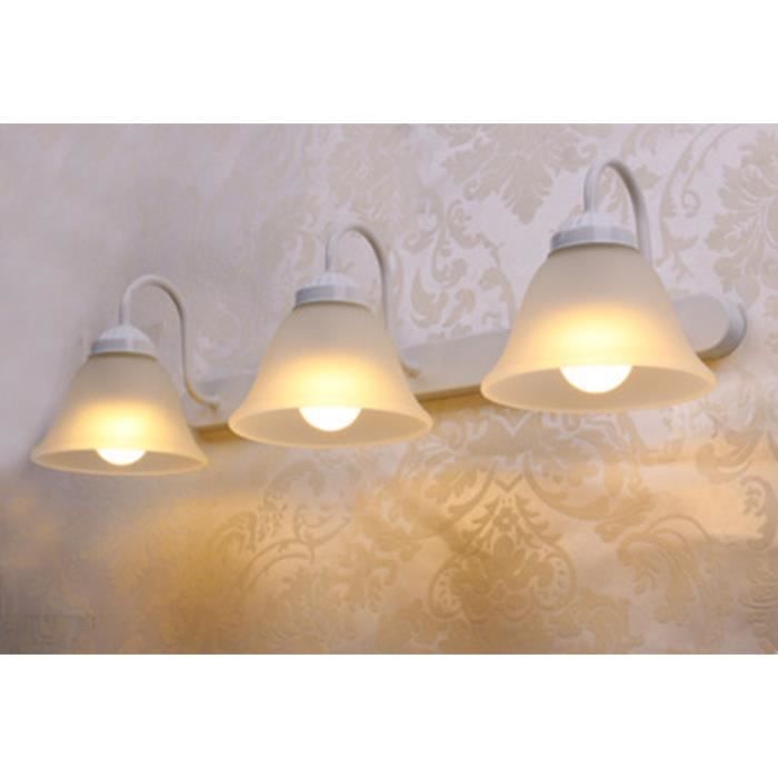 Applique Lumiere Led Retro Lampe Pour Miroir Salle De Bain Blanc