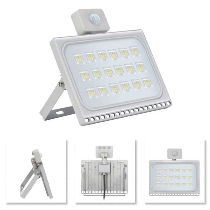 Yuanline Led Projecteur Detecteur De Mouvements 10w 20w 30w 50w 100w Spot Ultra Mince Phare Interieur Et Exterieur Impermeable Ip67 Achat Vente Yuanline Led Projecteur Cdiscount