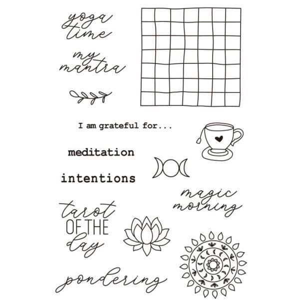 Collections Philatelie,Mots anglaistampon en Silicone transparent