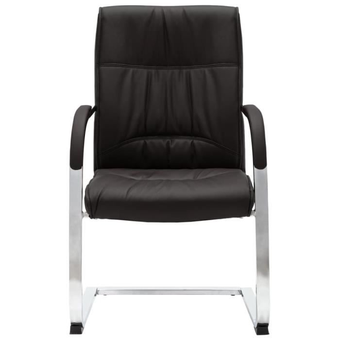 betteve - chaise de bureau cantilever cuir artificiel (7 % pu,13 % coton,20 % polyester,60 % pvc),fer,mousse 58 x 67,5 x 102 cm