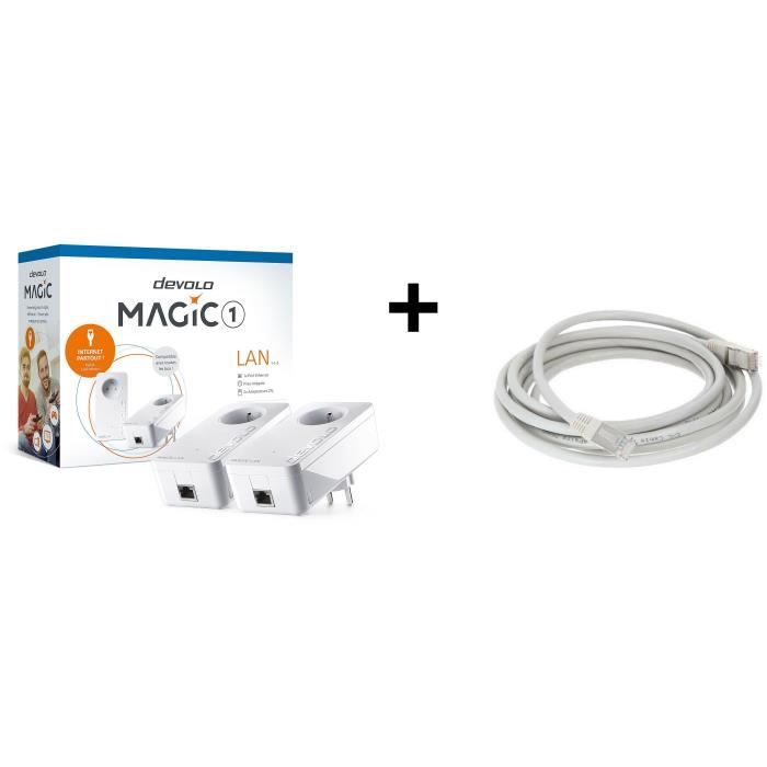 2 prises CPL DEVOLO 1200 Mbits/s (prise intégrée) - Accessoires informatique