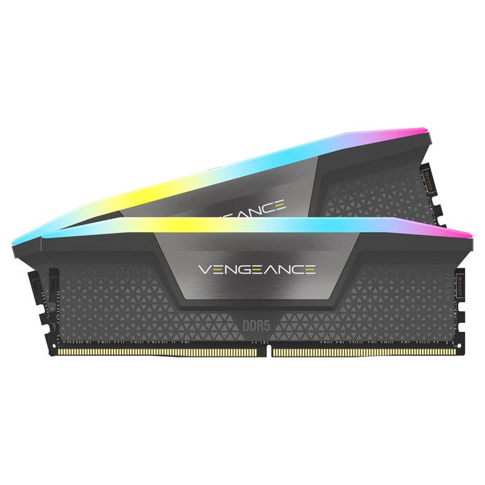 Mémoire DDR5 - CORSAIR - VENGEANCE RGB - 32Go - 6000MHz - CL28 - Gris