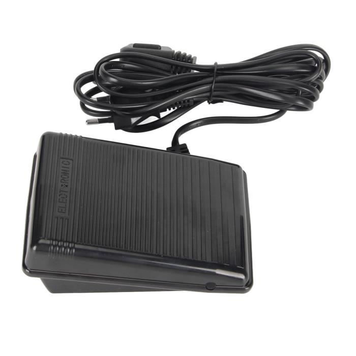 Interrupteur à Pédale Plastique 220V/380V - Commutateur Marche/arrêt Momentané, Câble 10 Cm, Noir