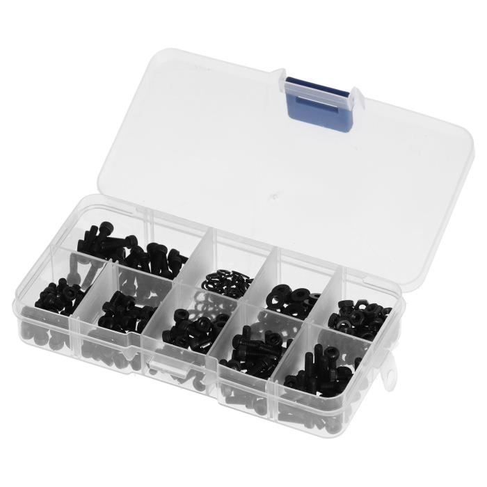 Kit De 380 Pièces Boulons Hexagonaux Grade 5 - Vis, écrous, Rondelles Zinc - Fasteners Inc