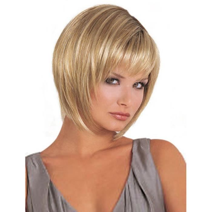 Perruque Blonde Courte Emmor – Fibres Synthétiques Résistantes à La Chaleur, Pour Femmes