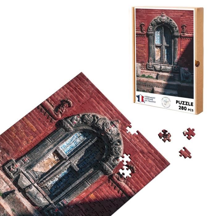 Puzzle Classique 280 pièces Porte Baroque Façade Briques et Pierres