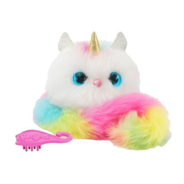 POMSIES Peluche Winter Licorne blanche et bleue Cdiscount Jeux