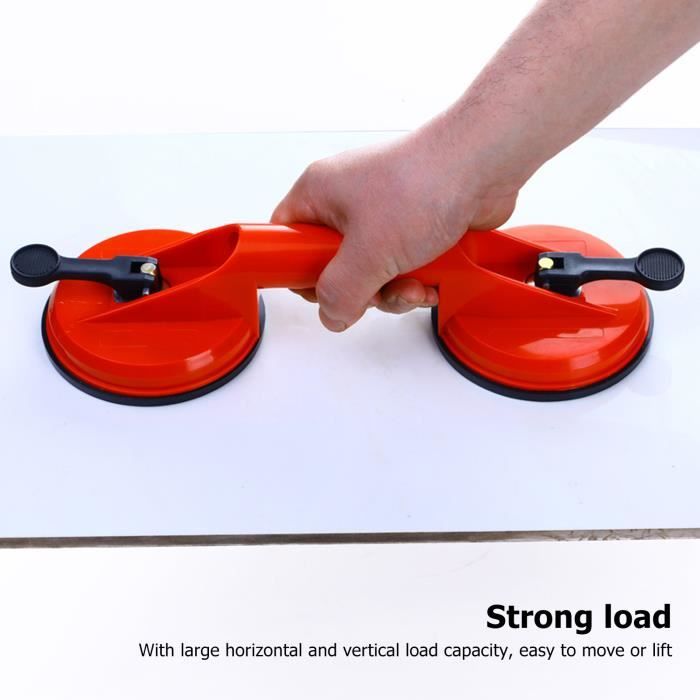 WORKPRO Professionnel Ventouse Verre Lifter 3 Ventouses Robustes Avec