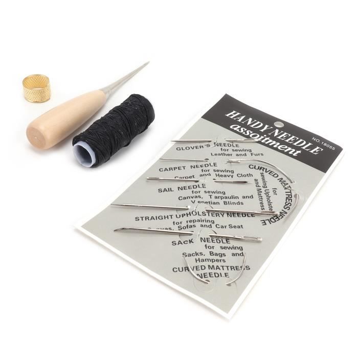 Kit D'outils De Réparation Pour Couture Rapide, Coudre à Main, Cuir Et Tissus Lourds